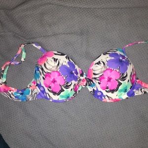 Floral push up bikini top